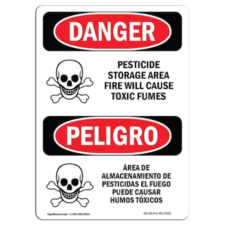 OSHA Danger, 3.5 Height, 5 Width, Decal